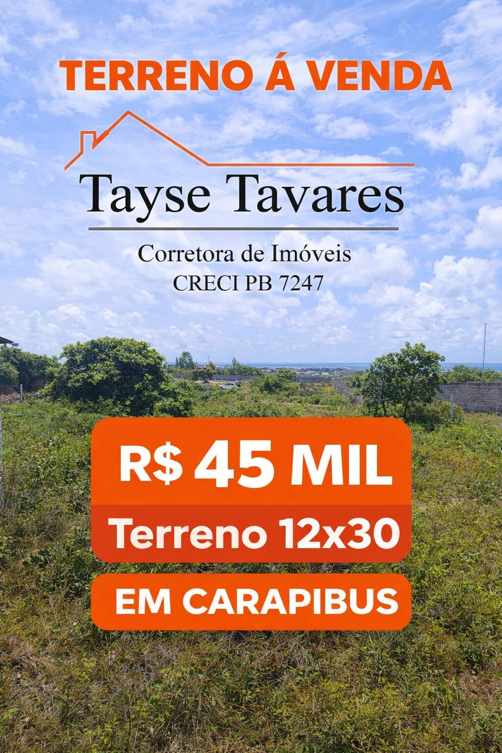 #253 - Terreno para Venda em Conde - PB